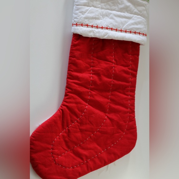 Pottery Barn Quilted Christmas Stocking “Jessica” Monogram - Picture 4 of 5